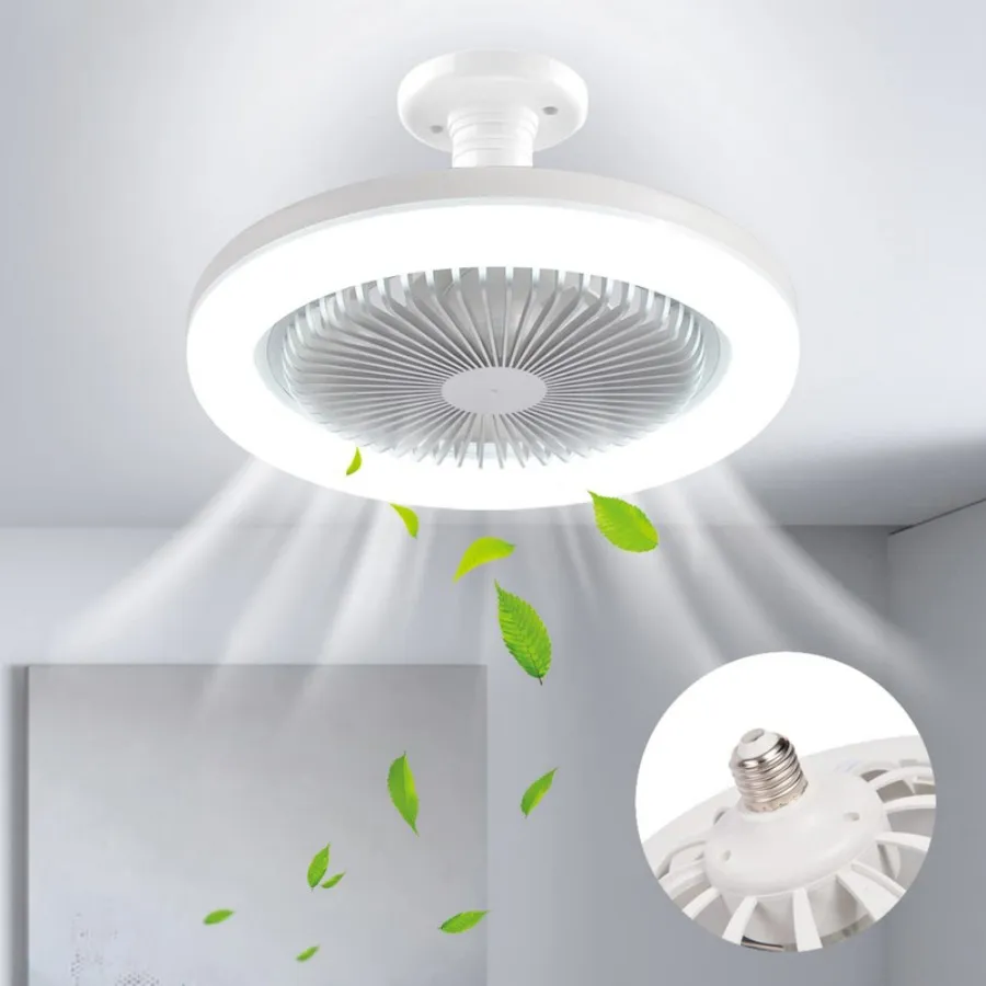 Buy Modern Creative LED Fan Ceiling Fan Ultra-Thin Modern Ceiling Lamp With Remote Control Quiet Ceiling Fan Bedroom Lights Living Room Office Kids Room Classroom Kindergarten Ceiling Fan Lighting White - View #4