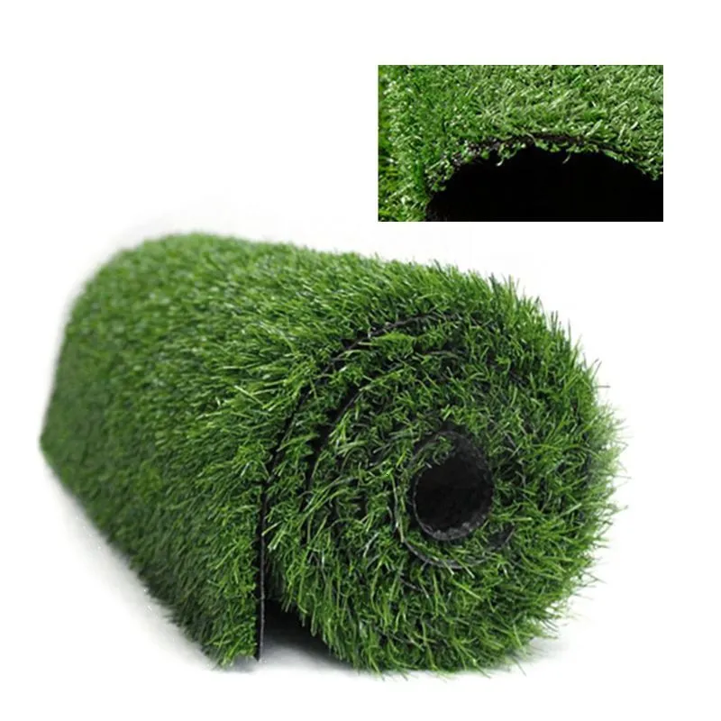 Décorations de jardin 1,5 cm d'épaisseur tapis de pelouse artificielle faux gazon tapis d'herbe paysage Pad bricolage artisanat extérieur décoration de sol goutte 230619