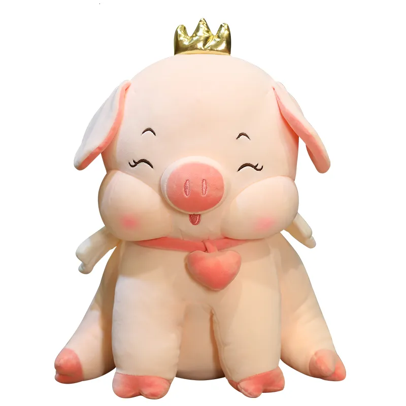 Stuffed Plush Animals 35/45/55cm Cute angel pig Stuffed toy filled with pink pig dolls Soft and cute animal pillows Birthday gift for children and girls 230619