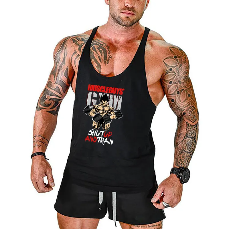 Men's Tank Tops Brand Vest Muscle Fashion Gym Mens Back Tank Top Sleeveless Stringer Clothing Bodybuilding Singlets Fitness Workout Sports Shirt 230619