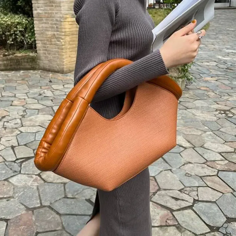 Damen Handtasche Modenschau Fan Korb Design Umhängetasche Umhängetaschen Handtaschen Geldbörse Echtes Leder Gute Qualität Ipad Tasche