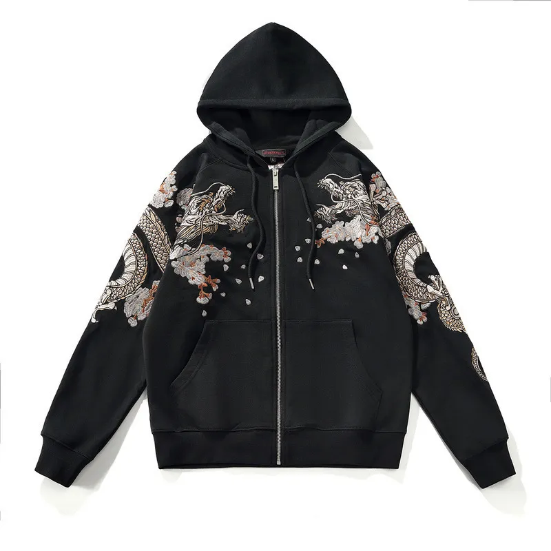 Dragon embroidered hoodie sale