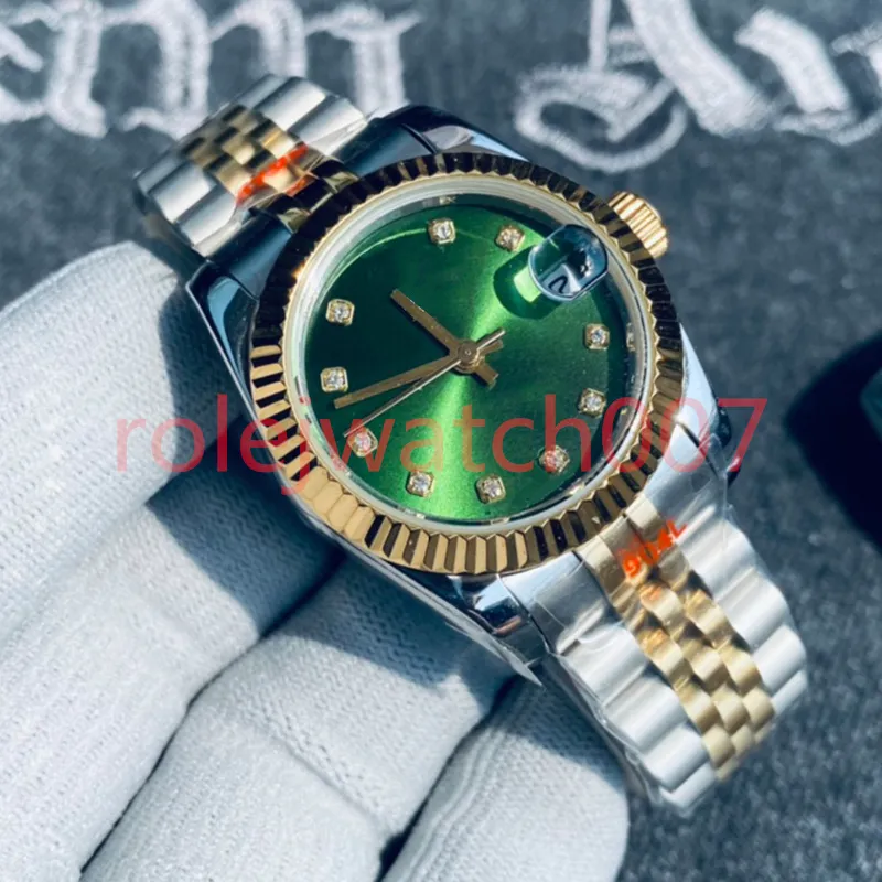 relógio masculino de design DATE JUST automático 41mm 904L pulseira de aço inoxidável safira Com diamante escondido fivela dobrável 36mm relógios à prova d'água Dhgate Relógios de pulso