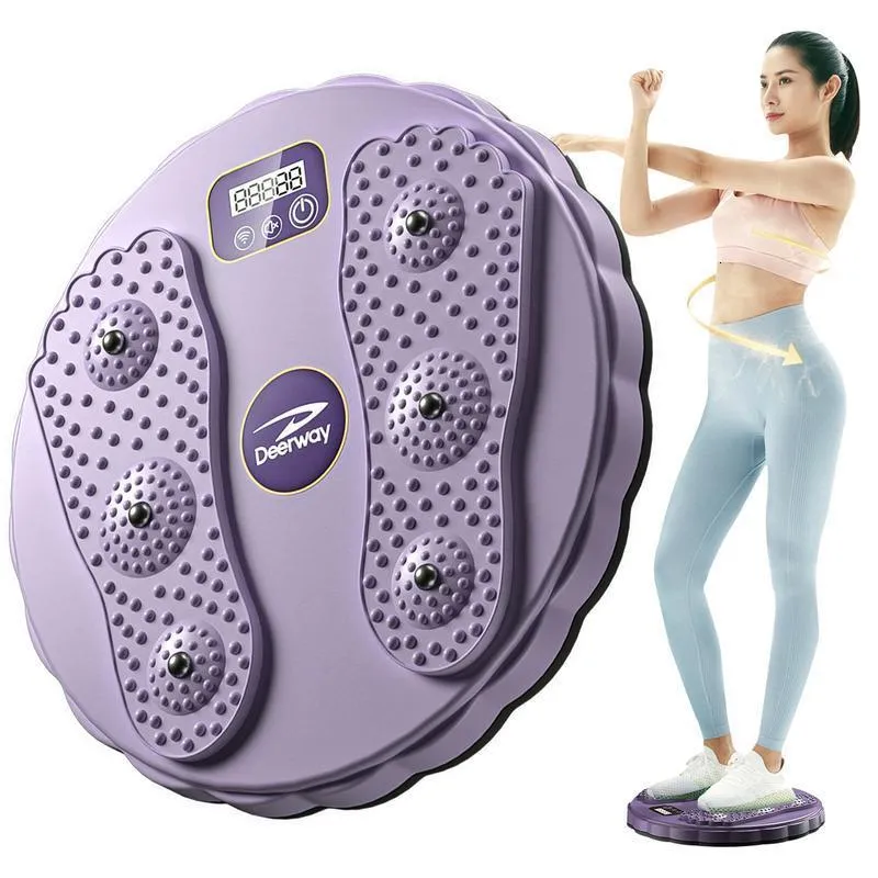 Twist Boards Disc Twisting Exercise Body Shaping LCD Foot Massage Plate Waist Equipment Fitness Slim Machine 230617