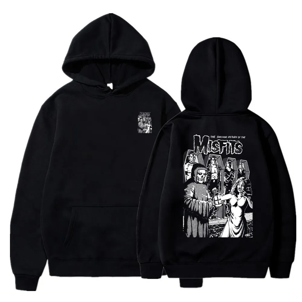 DHgate Harajuku Drop Shoulder Hoodies for Men Warm Sweatshirt Misfits Band Double Sided Print Fashion Casual Pullover Streetwear Apparel