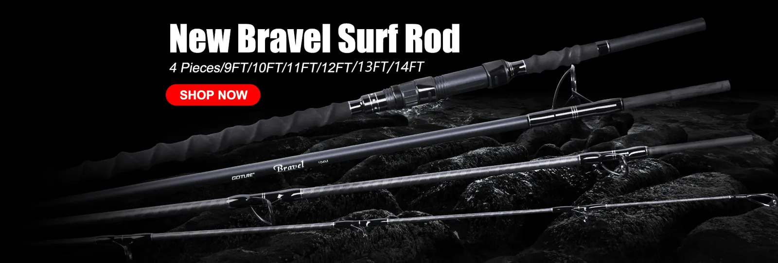 G Goture Bravel 4 Sections Surf Rod Carbon Fiber Fishing Pole For Boat For  Sea Bass, Trout Casting, And Travel Available In 9FT To 12FT Lengths 230619  From Bian06, $103.03