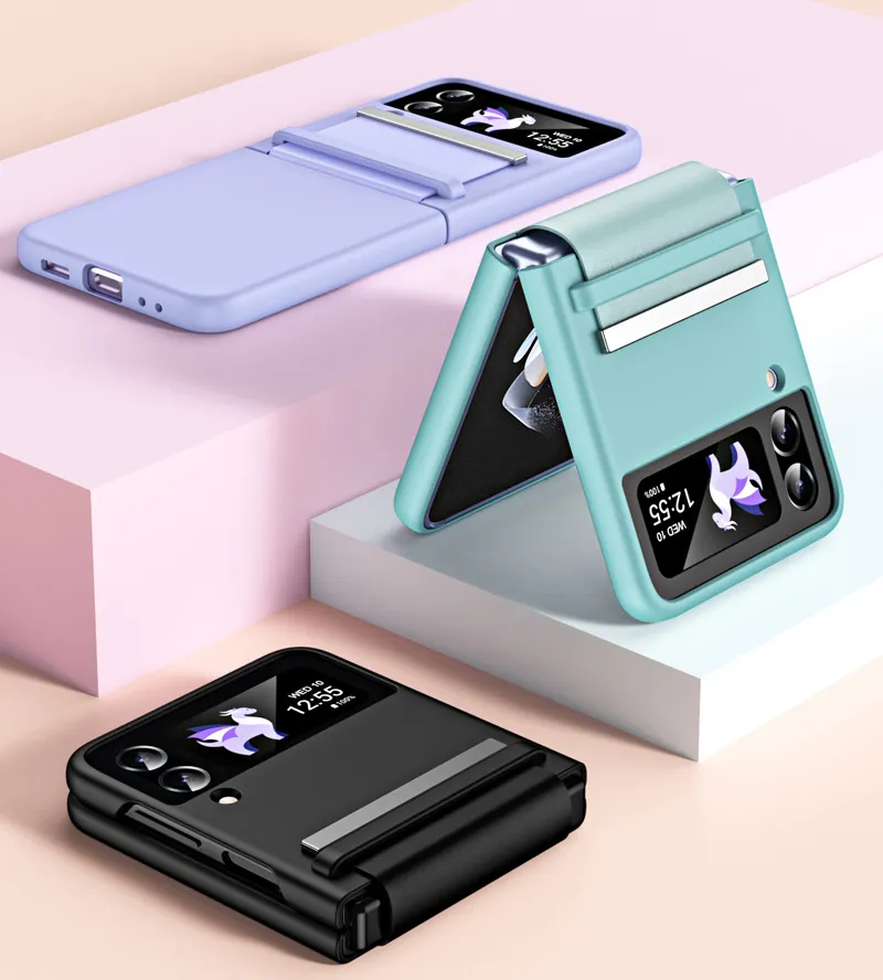 Anti-fall Flip Cover Skin feeling phone Case For Samsung Galaxy z flip 3 Z Flip4 with Hinge
