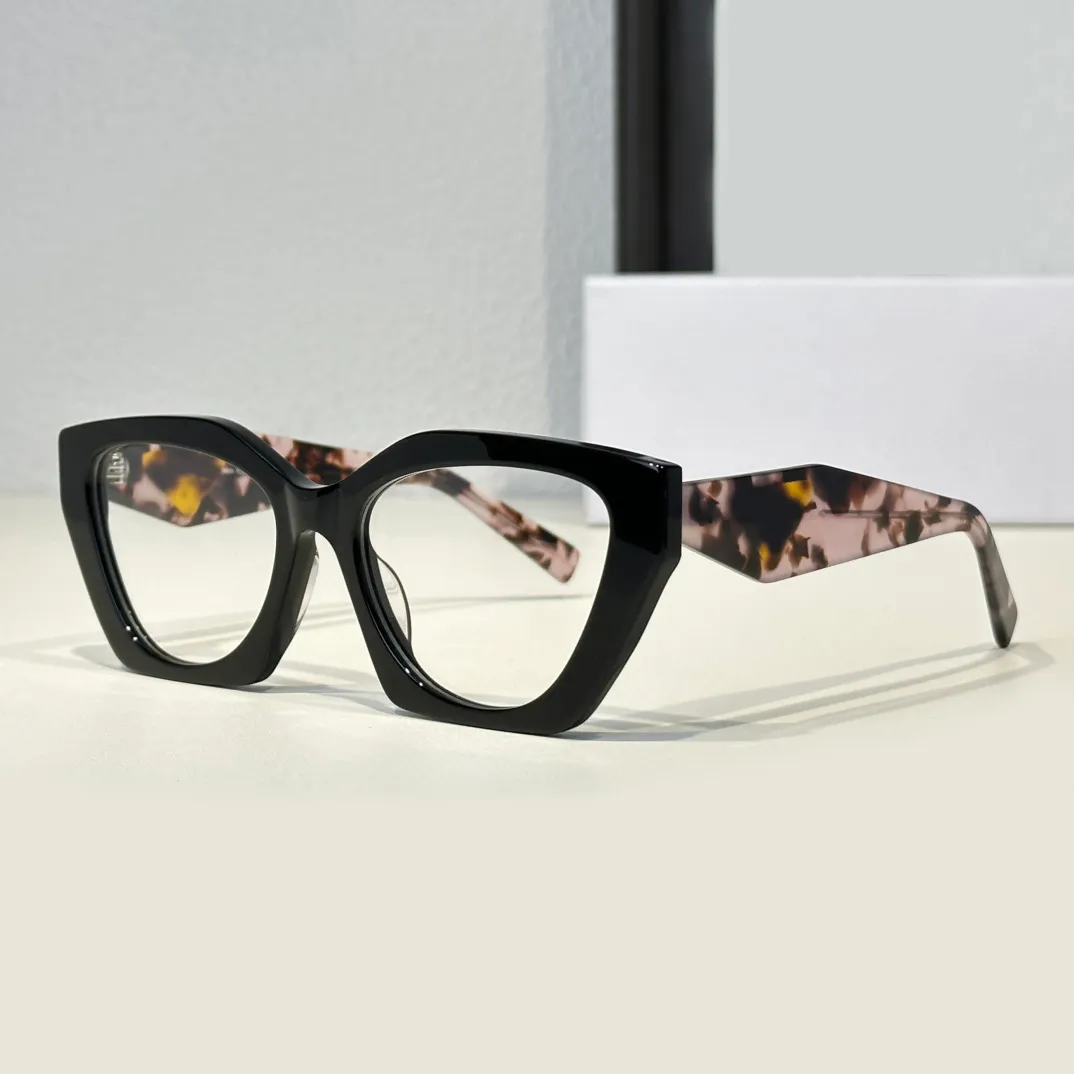 09y 고양이 눈 안경 안경 검은 하바나 프레임 여성 안경 광학 프레임 패션 선글라스 프레임 2024New