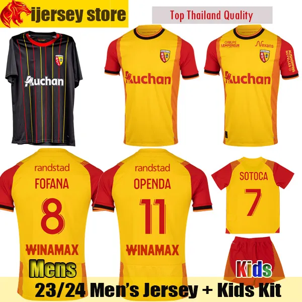 23 24 RC Lens Fotbollströjor OPENDA 2023 2024 SOTOCA FOFANA CLAUDE-MAURICE SAID THOMASSON FRANKOWSKI Fotbollströja MACHADO MEDINA DA COSTA Herrtröja Barnkit