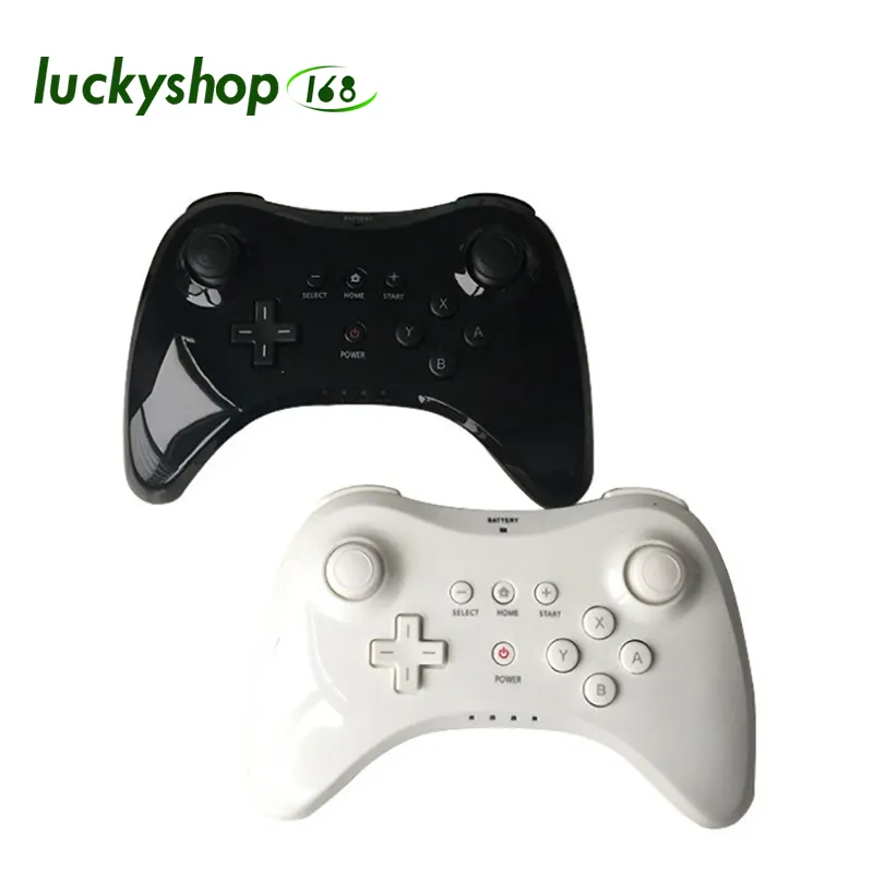 WUP-005 Dual Analog Bluetooth Wireless Remote Controller USB Wii U Pro Gaming Gaming Gamepad For For Nintendo Wii U Wiiu White Black WholSale