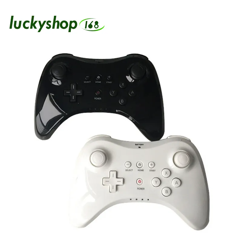 WUP-005 DUAL ANALOG Bluetooth Wireless zdalny kontroler USB Wii U Pro Gaming Gaming GamePad dla Nintendo Wii u wiiu biały czarny wholsale