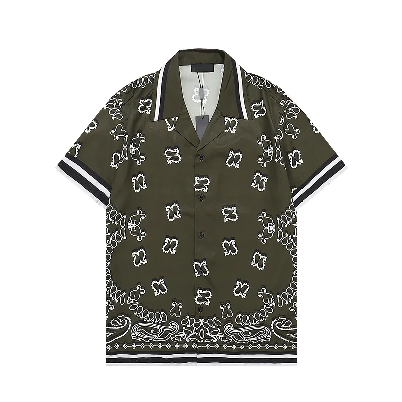 Modedesigner Hawaii Beach Casual Shirt Set Summer Men's Business Shirt Kort ärm Top Loose Shirt Asiatisk storlek M-XXXL A96