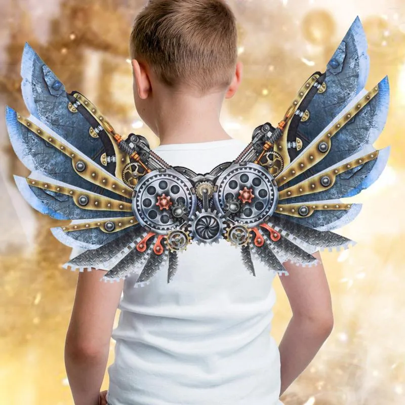 Party Decoration Mechanical Punk Wings Adult Childrens Halloween Decor Masquerade Ball Carnival Cosplay Movie Actor