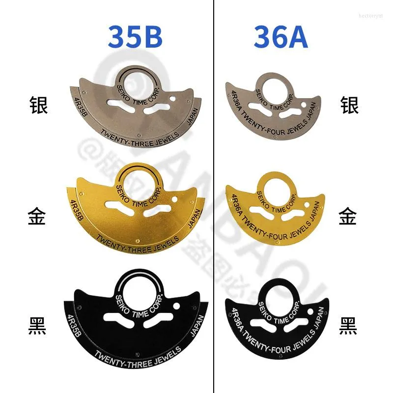 Watch Repair Kits Mod Metal Plate Sticker Suit For NH35 NH36A Mechanical Movement Modified Weight 4R35B 4R36A Golden/Silver/Black Optional