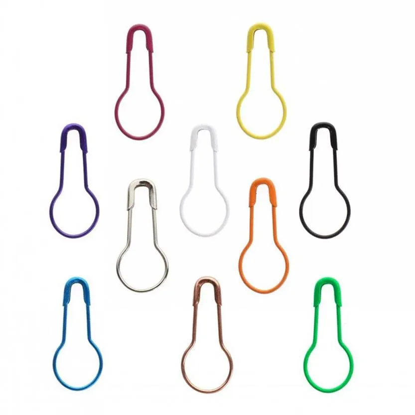 1000 pcs lot 10 Colors Assorted Bulb shaped Safety Pins for Knitting Stitch Marker and DIY craft194I