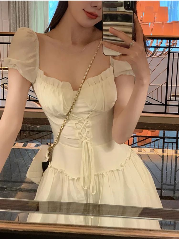 Y2K Fairy Puff Sleeve Mini Dress