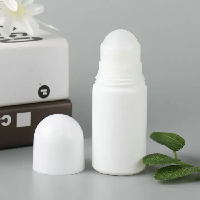 30ml 50ml 100ml White Plastic Roll On Bottle Refillable Deodorant Bottle Essential Oil Perfume Bottles DIY Personal Cosmetic Containers