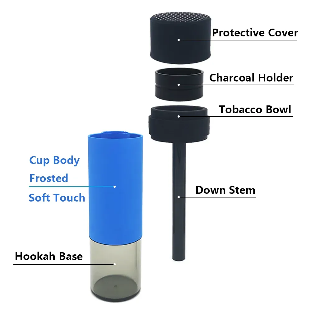 LOMINT Portable Cup Style Car Hookah Shisha Set Indoor Outdoor with Protective Cover Small Narguile Chicha Soft Touch LMOT0052296181