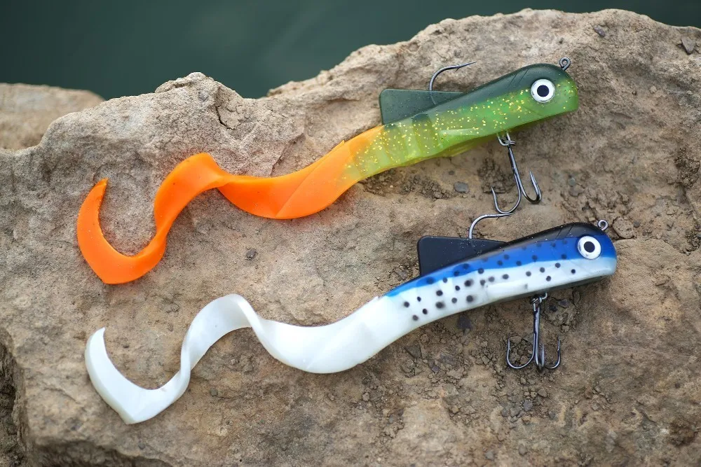 Unicorn Dawg Pike Musky Ice Fishing Jigs Soft Plastic Crank Jerk