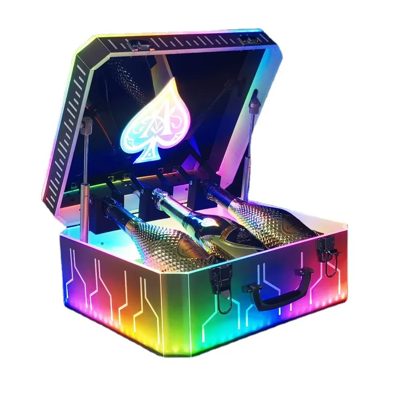 Colorful Rainbow LED Ace of Spade Armand de Brignac Champagne