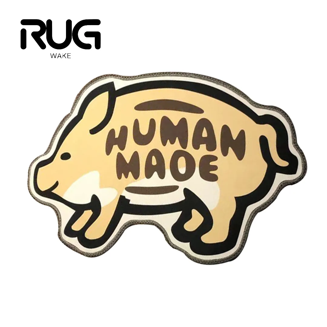 RugWake HUMAN MADE Piggy Carpet INS Style Tappetino Porta Casa Soggiorno Arazzo Decorazione camera da letto