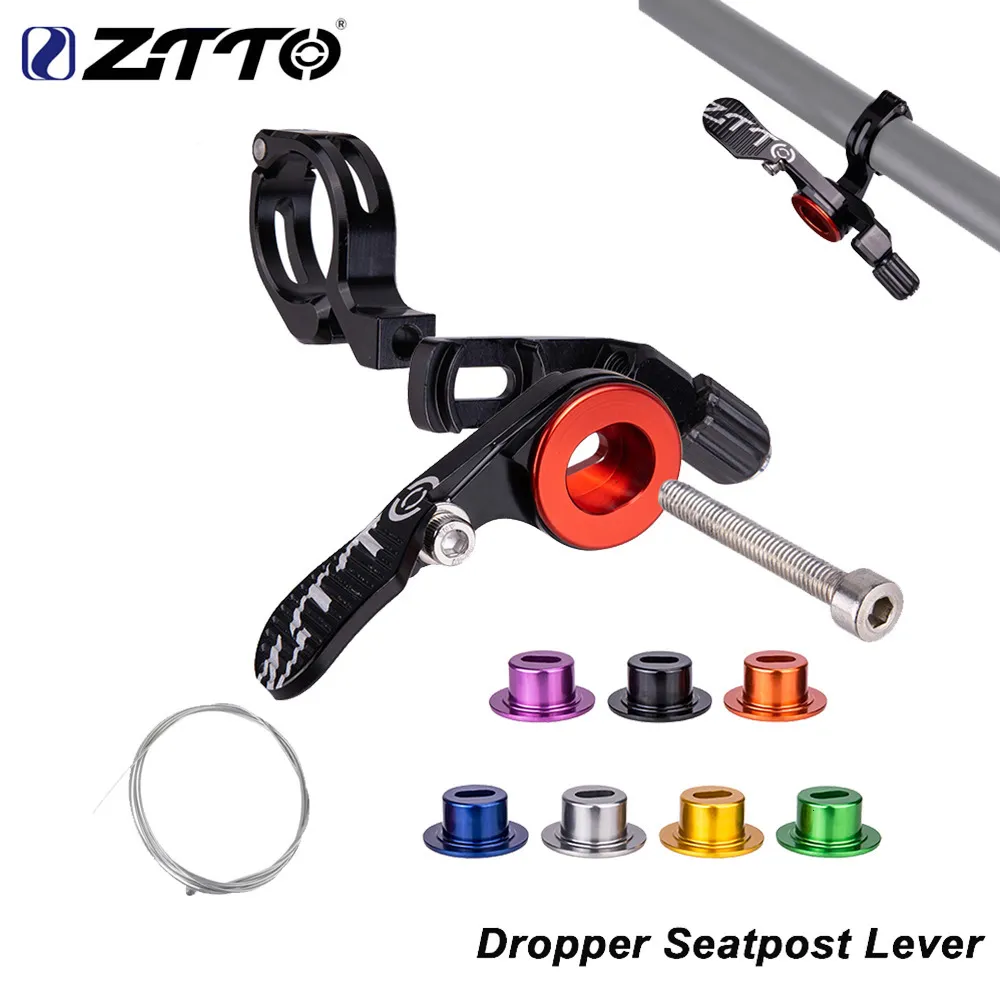 Vélo Guidon Composants ZTTO Vélo Compte-gouttes Tige De Selle Levier Hauteur Réglable Tige De Selle Télécommande Shifter Style Universel Pour VTT Route 230619