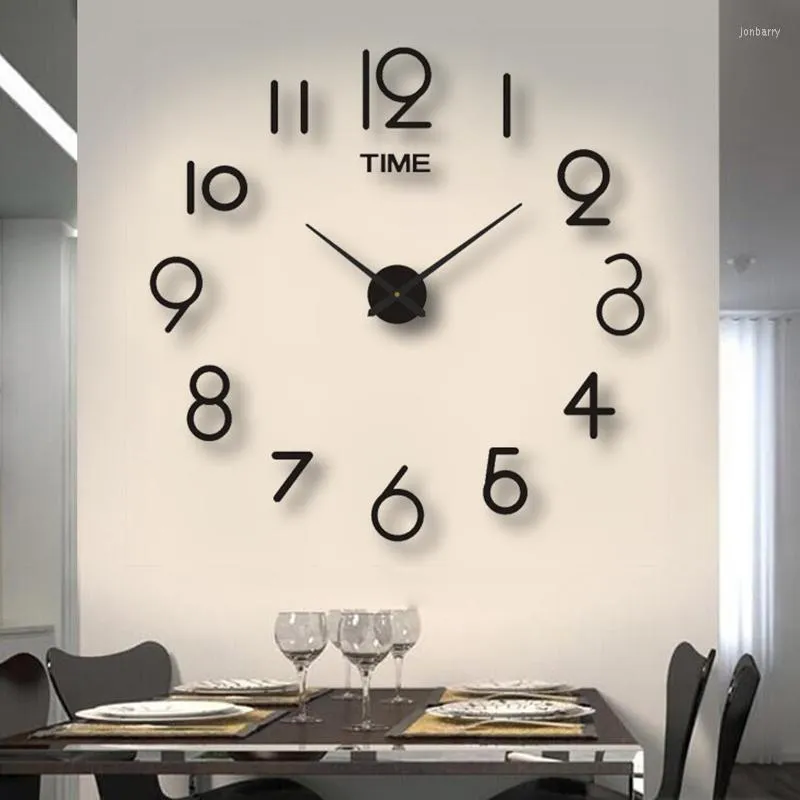 Zegary ścienne 3D duży zegar reloJ de pared kwarc zegarek akrylowe lustro naklejki horloge murale home dekoracje nowoczesne design