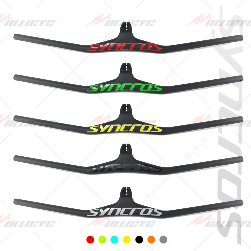 Composants de guidon de vélo SYNCROS Mtb 28.6mm 17Degree Carbon Integrated Cockpit Guidon Pour Montagne 660 800mm Pièces De Vélo 230619