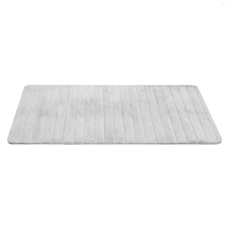 Tappeti Tappetini da Bagno Morbidi in Memory Foam - Tappetini da Bagno Non Assorbenti Tappetino Lungo Runner di Dimensioni Extra per Pavimenti Cucina 60X160 cm Grigio