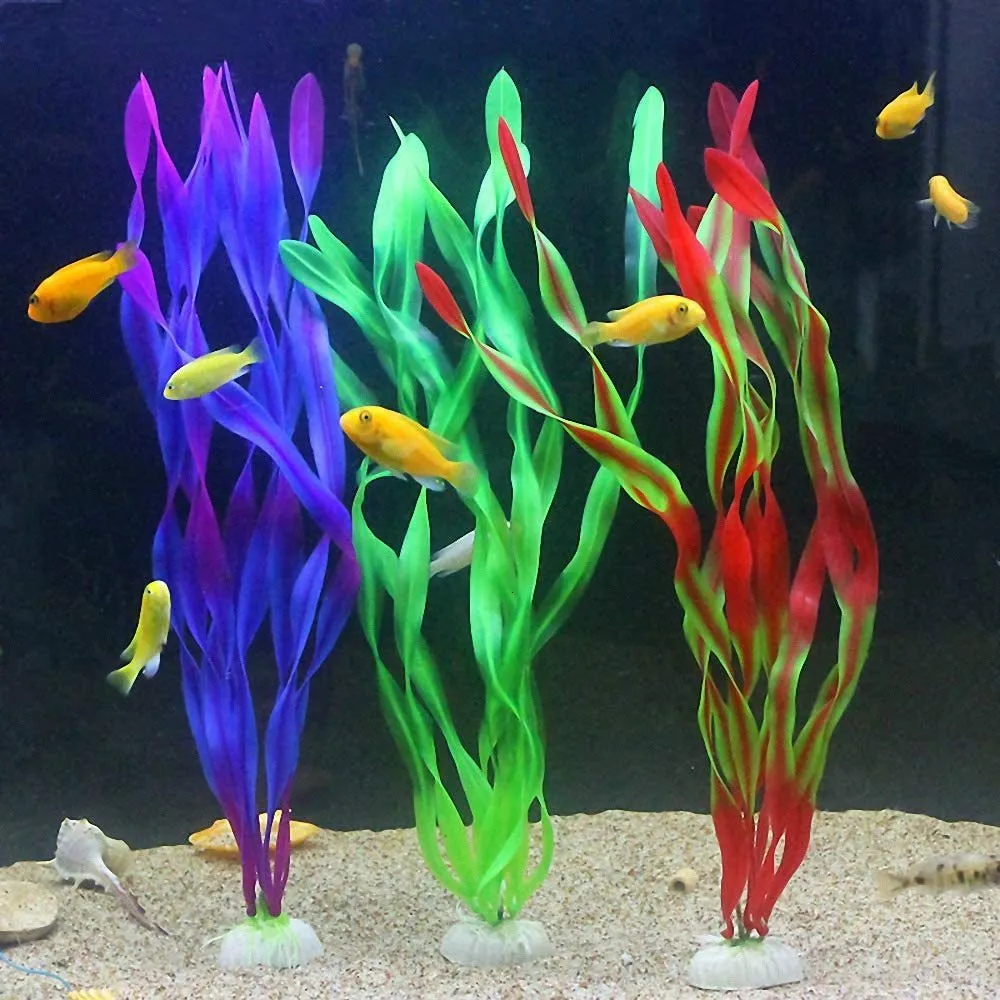 Seaweed Aquarium Decor Plastic Grass Ornament For Fish Tank