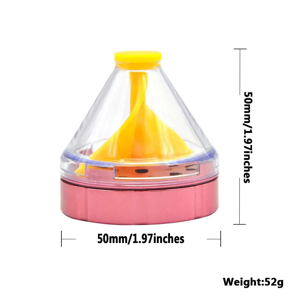 DAB 네일 알루미늄 50 mm 깔때기 콘 흡연 허브 그라인더 담배 분쇄기 2 부로 날아가 숭배 뮬러