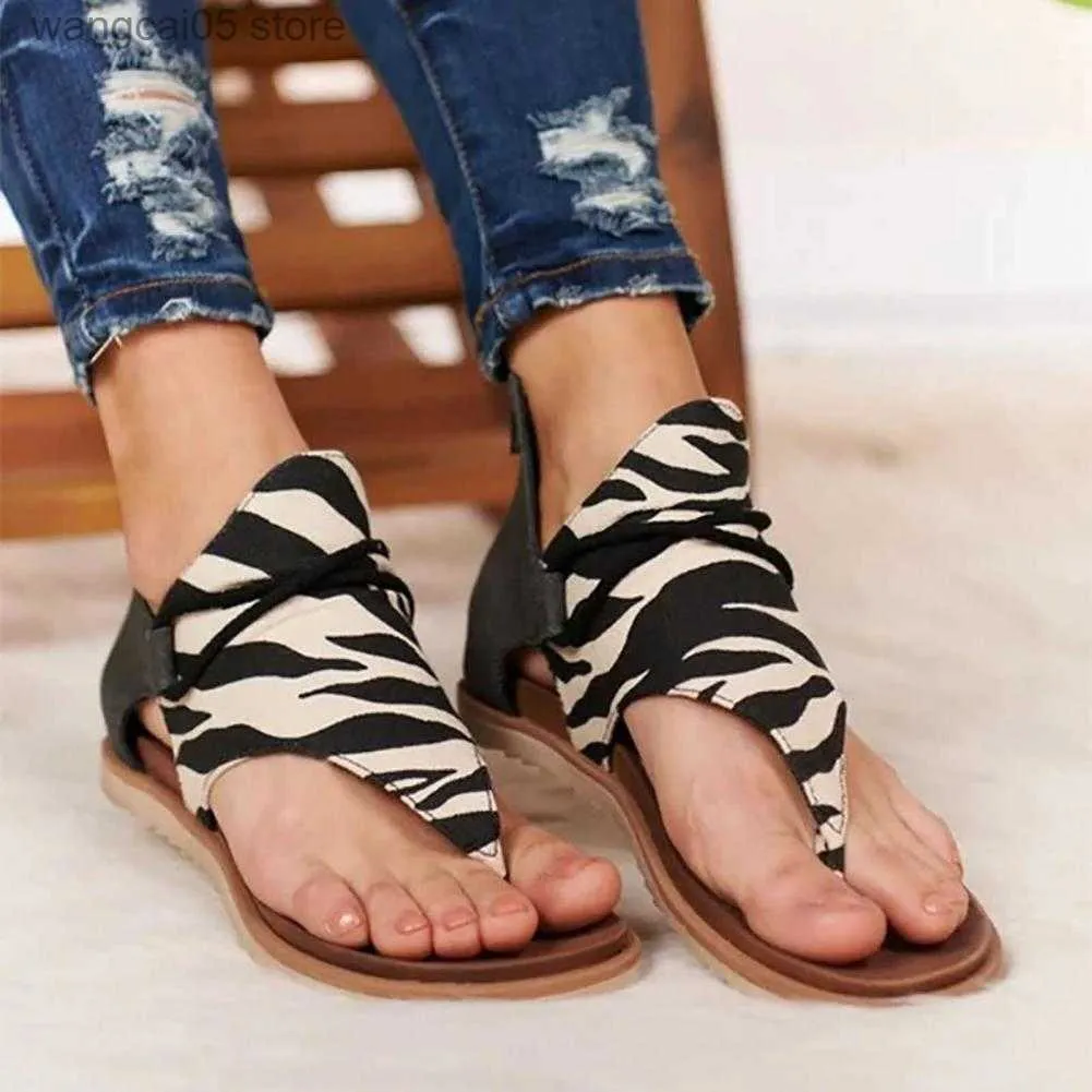 Leopard open toe flats 2025