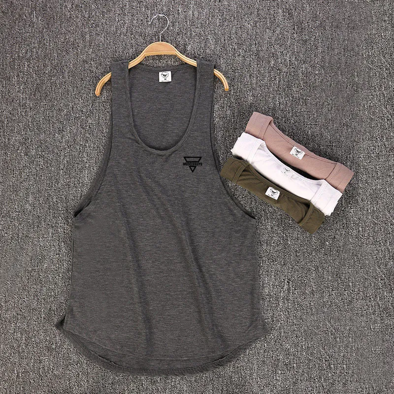 Erkek Tank Tops MADDEFISTNESS Marka Fitness Giyim Canottiera Vücut İnşa Tank Top Erkekler Spor Salonu Stringer Sleeless Gömlek Kas Yeleği 230619