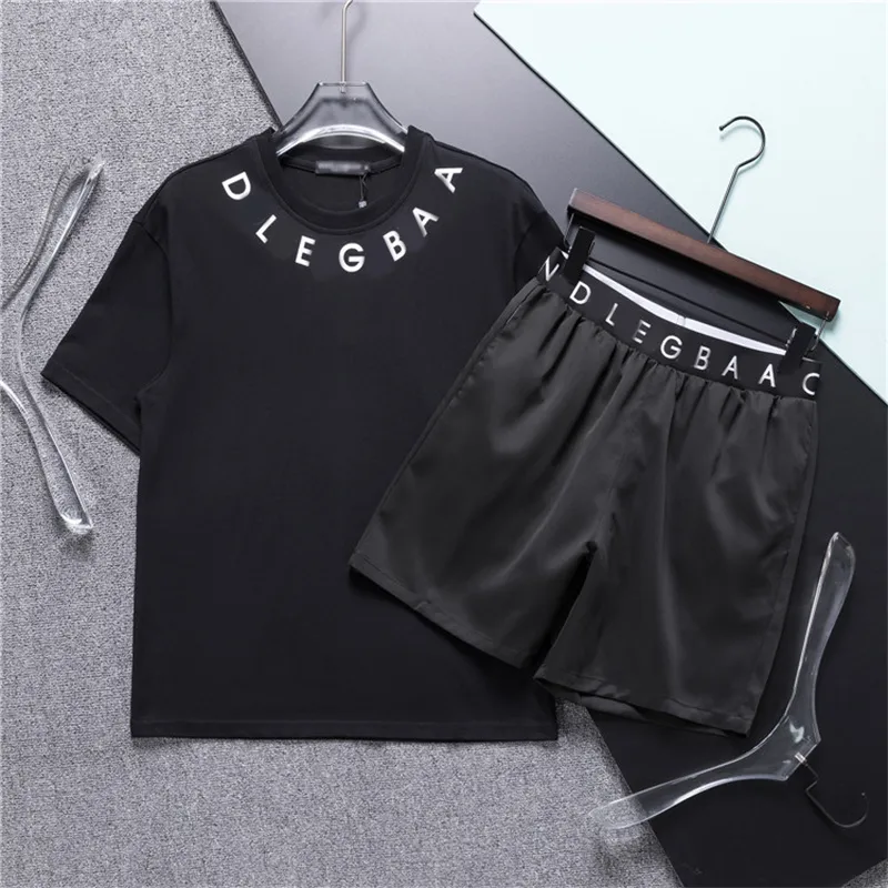 Verano para hombre Diseñadores Chándales Jogging Suit Hombres Chándal Pullover Sudadera para correr Hombre Pantalones de manga corta Moda sudor chándales