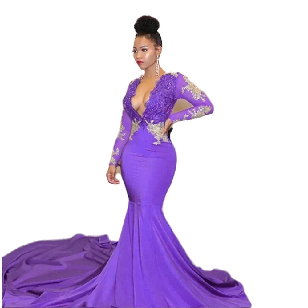 open lace back dress Zapaka Women Sparkly Lilac A-Line Corset Prom Dress with Side Slit Evening Dresses with Rhinestones, Lilac / US8 main image 0