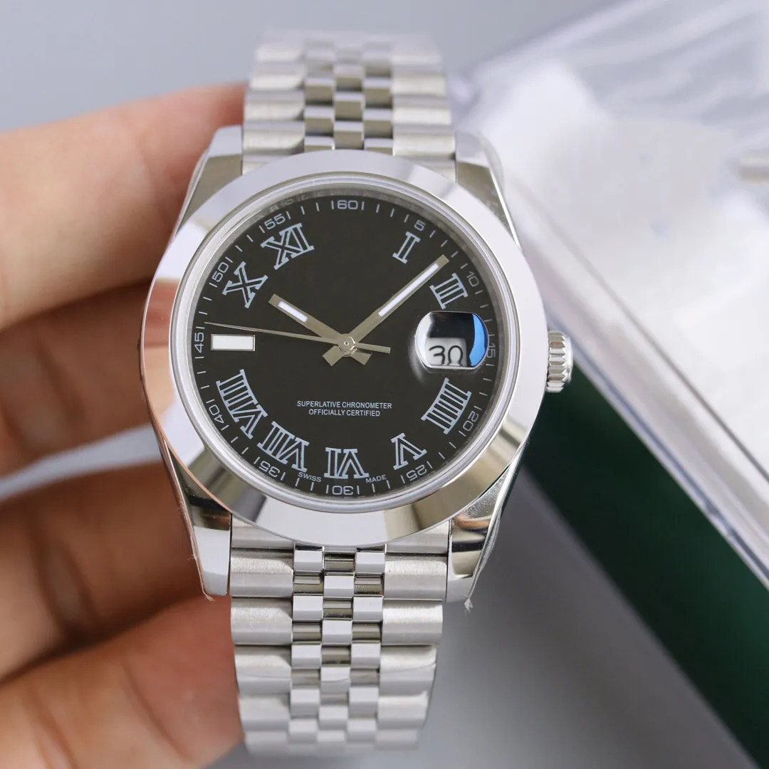 2023 Luxury Designer Classic Fashion Automatic Mechanical Watch Inlaid med färgad Diamond 36mm 41mm Waterproof Lover's Christmas Present