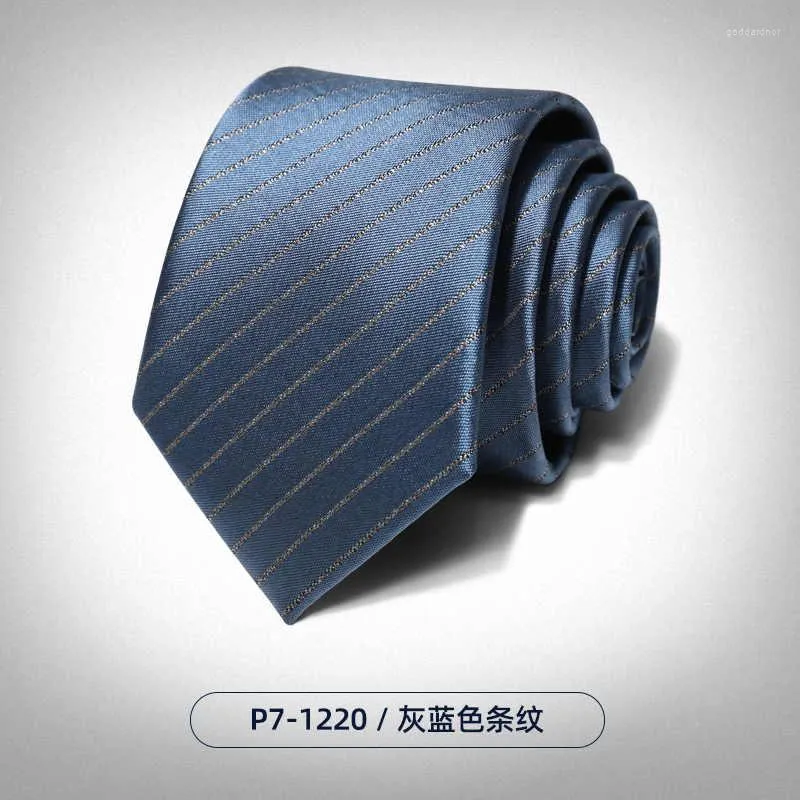 Bow Ties Blue Striped Tie For Men's High-end Formal Attire Business Zipper Style Knot Free Easy To Pull Casual