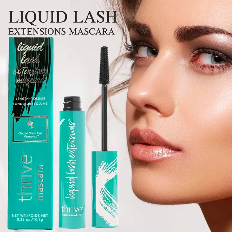 Thrive Causemetics Mascara Schoonheid Thrive Causemetics Vloeibare Lash Extensions Mascara 2 Kleuren Rijk Zwart 0.38 oz 10.7g