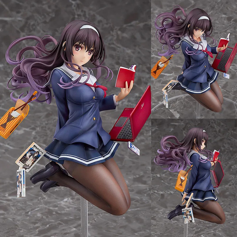 Action Toy Figures 24cm Saenai Heroine No Sodatekata Kasumigaoka Utaha PVC Figures Girls Model Toys Collecting Gifts Adult Anime Figure 230617