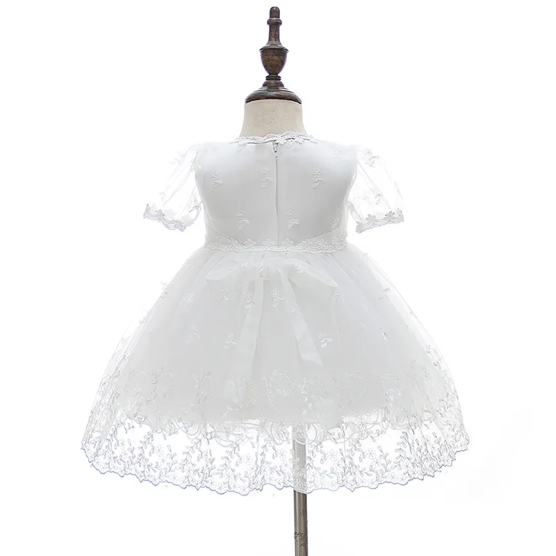 Vestidos infantis com capa formal para meninas recém-nascidas Vestido de renda tule para baile de batizado