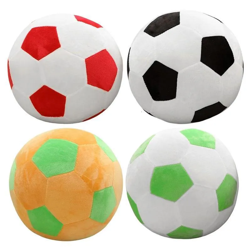 Plush Dolls 20cm Plush Football Toy For Boys Durable Sports Ball Pillow Room Fluffy Stuffed Soccer Ball Toy Gift For Little Boys 230617