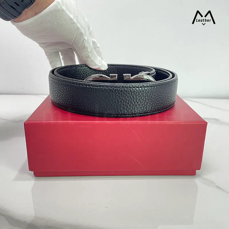 Lüks Tasarımcı Kemeri Moda Orijinal Deri Erkek Kemerler Kadınlar İçin Mektup Çift Büyük Altın Gümüş Siyah Tonki Klasik 5 Tolor Genişlik 3.5cm Ceinture Moda Süsleme