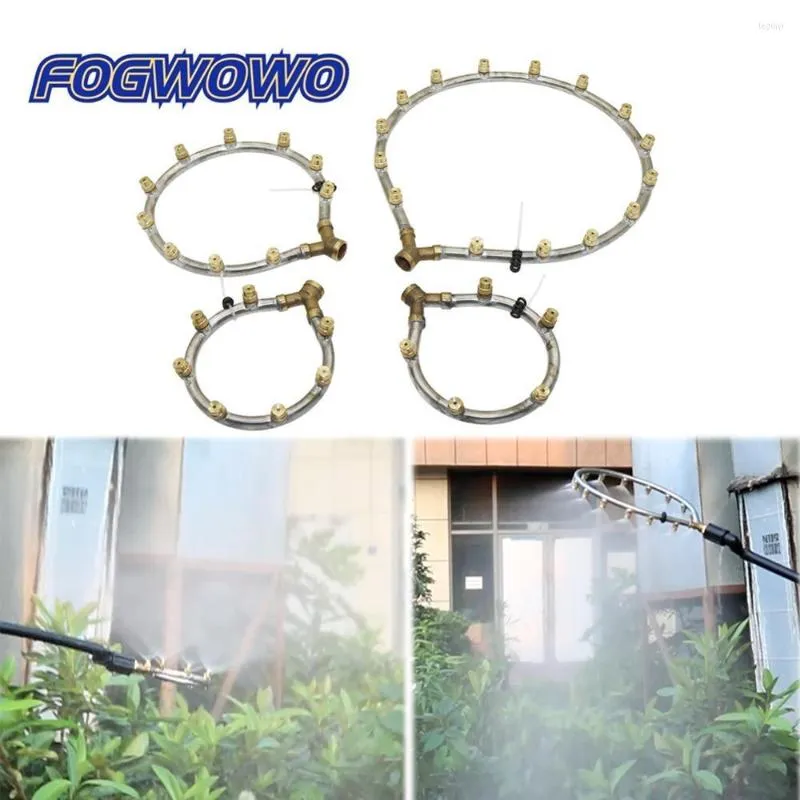 Watering Equipments M14 Female Thread Ring-Shaped Porous Adjustable Atomizing Nozzle Garden Agriculture Irrigation Misting Cooling Humidify