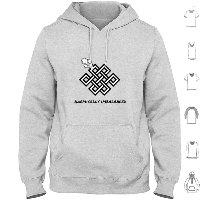 Hoodies voor heren Karmisch onevenwichtig Karma Life Balance Boeddha Dharma Hindoe Spiritualiteit Geloof met lange mouwen