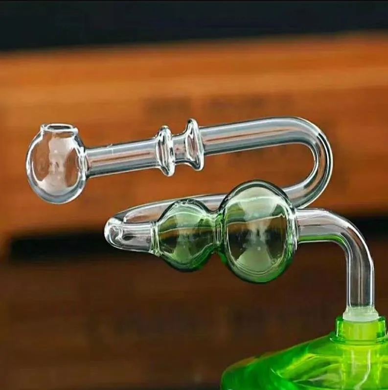 Fabrication de pipes à fumer en verre Bangs soufflés à la main Charge Hulu Glass Curved Boiler