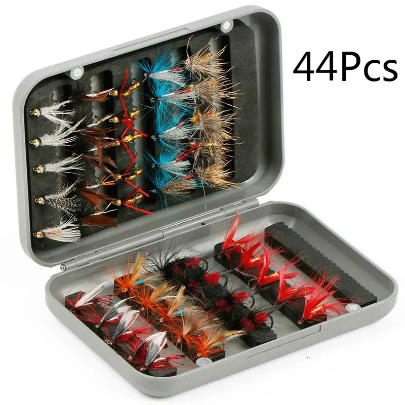 Sougayilang Fly Flies Lures Deutsch Kit Portable Tackle Box For