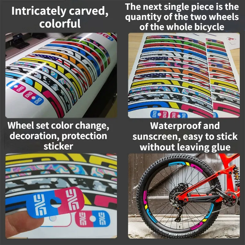 Bike Groupsets Bicycle Rim Stickers 20mm Wide MTB Road Wheelset Decals ...
