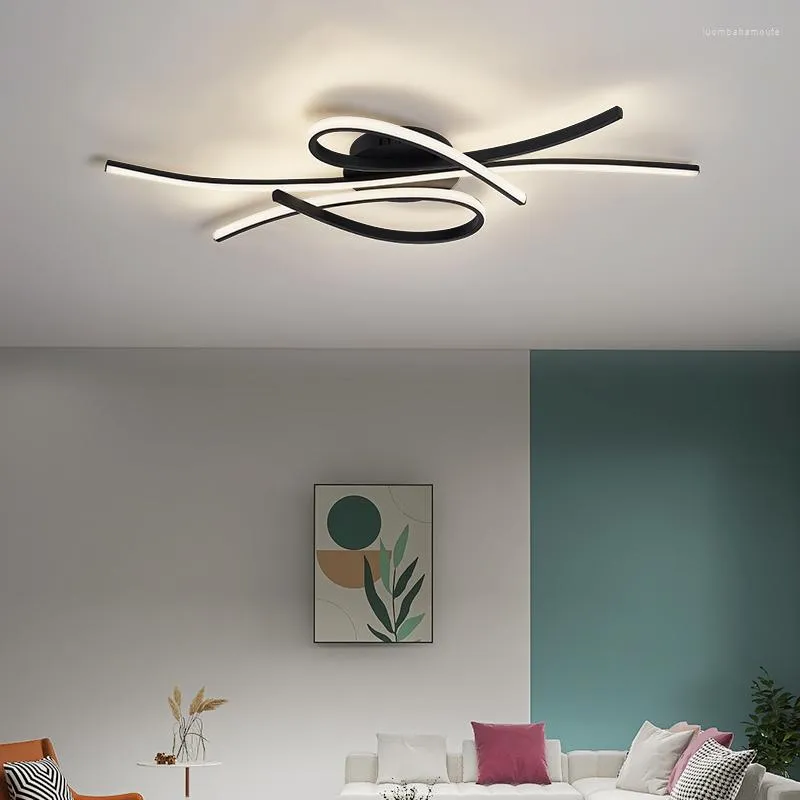 Kroonluchters Moderne Led Kroonluchter Voor Woonkamer Slaapkamer Studie Lampara Techo Zwart/Gouden Plafond Verlichtingsarmaturen