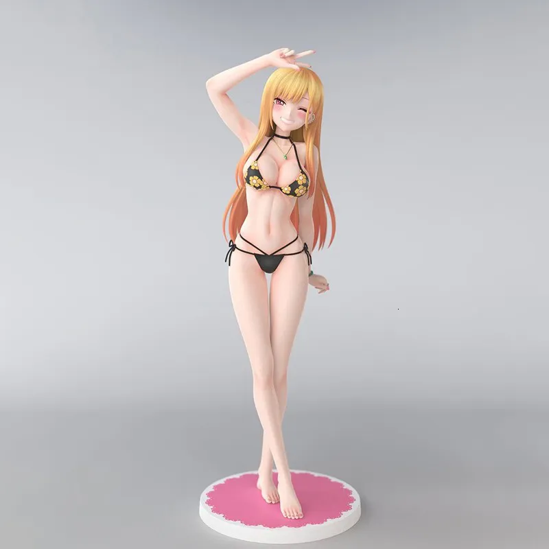 Action Toy Figures 23cm My Dress-Up Darling Kitagawa Marin Bikini Japanese Anime Sexy Girl PVC Action Figure Toy Adults Collection Model Doll Gifts 230617