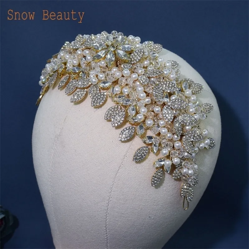 Hårklämmor Barrettes DZ065 Wedding Crown Brides Accessories Bridal Jewelry Earring Set Crystal pannband Fashion Headpiece 230619